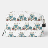 Artistic White Kitten Knitting Accessories Design Waschbeutel (Rückseite)