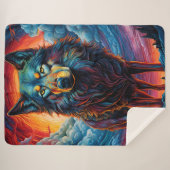 Artistic Wolf Dog Sherpadecke (Vorderseite (Horizontal))