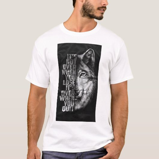 Artistic Wolf Portrait Graphic Men's T-Shirt (Vorderseite)