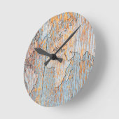 Artistic wooden world map runde wanduhr (Winkel)