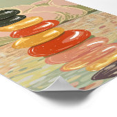 Artistic Zen Stone Stack Polished Pebbles  Poster (Ecke)