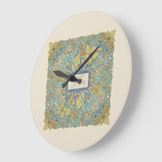 Artistic Zentangle Mandala Wall Clock Große Wanduhr (Winkel)