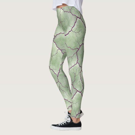 Artistic Zombie Skin Texture Pattern Leggings (Links)