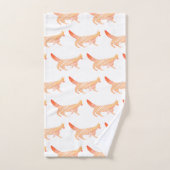 Artistisch Abstrakte Waldroten Füchse Badhandtuch Set (Handtuch)