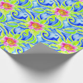 Artistisch Art Nouveau Boho Floral Geschenkpapier (Ecke)