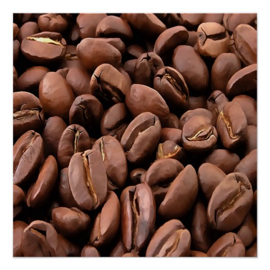 Artistisch geröstete Kaffeebohnen Poster (Vorderseite)