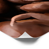 Artistisch geröstete Kaffeebohnen Poster (Ecke)