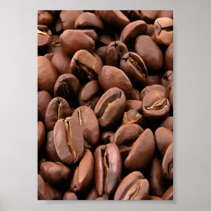 Artistisch geröstete Kaffeebohnen Poster