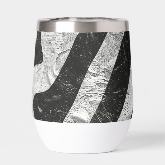 Artistisch Zebra Streifen Orange & Hot Pink Monogr (Rückseite)