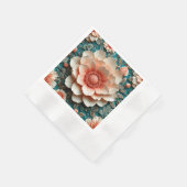 Artistische 3D-Blumenanordnung Serviette (Ecke)
