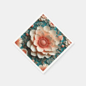 Artistische 3D-Blumenanordnung Serviette (Ecke)