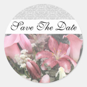 Artistische Floral Lies Damask Aufkleber
