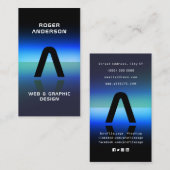 Artistische futuristische Monographie Visitenkarte (Vorne/Hinten)