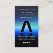 Artistische futuristische Monographie Visitenkarte (Rückseite)