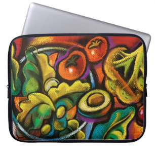 Artistische Gemüsemodley-Laptop-Hülle Laptopschutzhülle