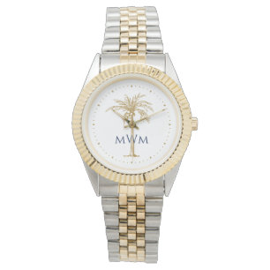 Artistische Goldene Palme, tropische Monographie Armbanduhr