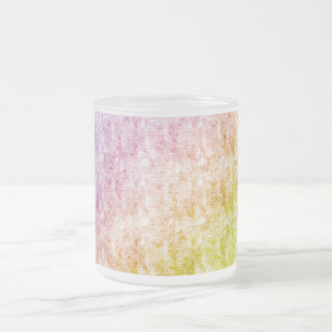 Artistische Regenbogenfarben Streifenmuster Trinkb Mattglastasse