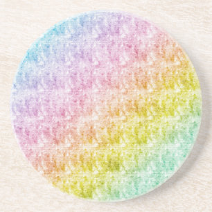 Artistische Regenbogenfarben Streifenmuster Unters Getränkeuntersetzer