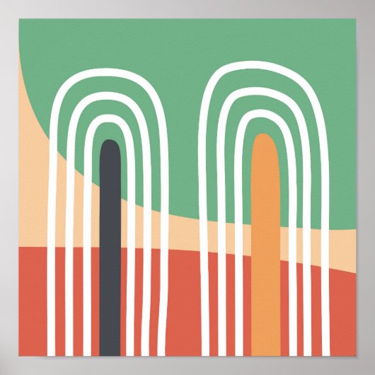 Artistische Regenbogenkunst zeichnend Poster (Vorne)