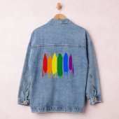 Artistische Splash bemalt Regenbogen | Gay Pride P Jeansjacke (Hangar)