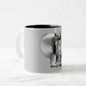 Artistische Tasse des Silberherzes Lovin (Vorderseite Links)