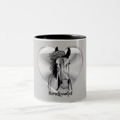 Artistische Tasse des Silberherzes Lovin (Mittel)