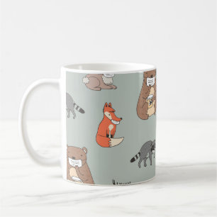 Artistische tropische Blume, Vintag nahtlos. Kaffeetasse