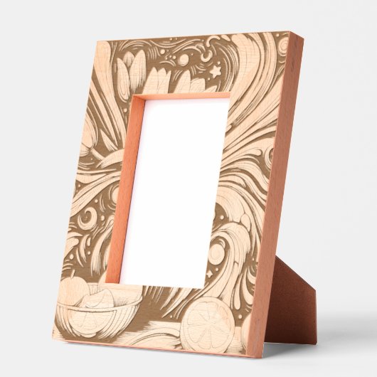 Artistische Tulissen und Orangen Geätzte Rahmen (Links)