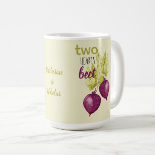 Artistische vegane Rübe Aquarellkunst Tasse Kaffee
