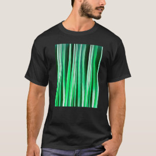 Artistische vertikale Streifen Aquamarine Grüne Fa T-Shirt