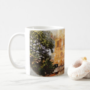 Artistische Wasserfarbe Notre-Dame Kathedrale Pari Kaffeetasse