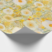 Artistische Wildblumen Gelb Orange White Happy Fun Geschenkpapier (Ecke)