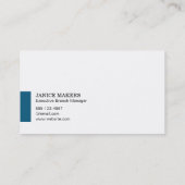 Artistischer Baum (blauer Akzent) Visitenkarte (Rückseite)