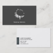 Artistischer Baum (weiß) Visitenkarte (Vorne/Hinten)