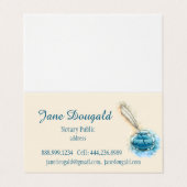 Artistischer Federpen Klassischer Notar Bu Visitenkarten (Außenseite Aufgefaltet)