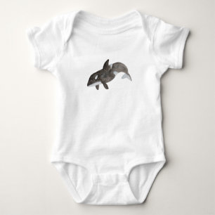 Artistischer Wal der Wasserfarbe Baby Strampler