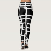 Artistisches Design für ineinander greifende weiße Leggings (Rückseite)