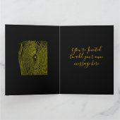 Artistisches Halloween-Kobweb-Doodle in Gelb Karte (Innenseite)