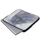 Artistisches Owl Laptopschutzhülle (Vorne Knopf)