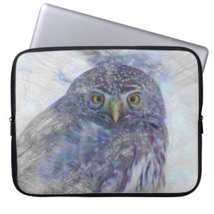 Artistisches Owl Laptopschutzhülle