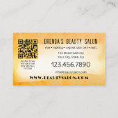 Artistisches Portfolio Gold Aquarellfarben Schönhe Visitenkarte (Rückseite)