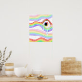 Artistisches Trippy-Rainbow-Auge mit Träne Poster (Küche)