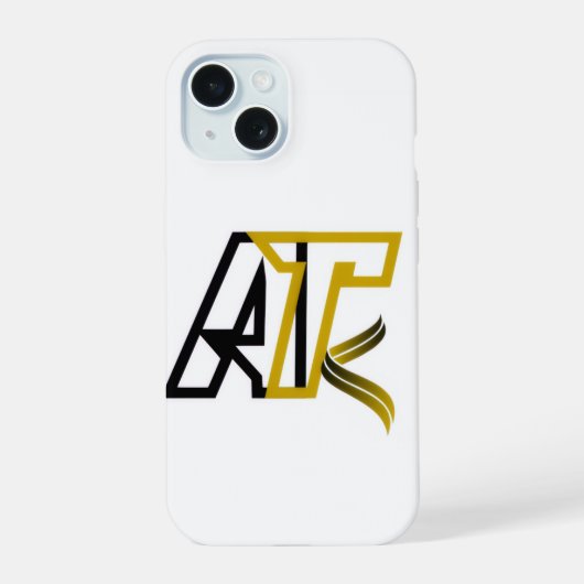 Artisto Logo Phone Case – Sleek Black & Gold Desig iPhone 15 Hülle (Rückseite)