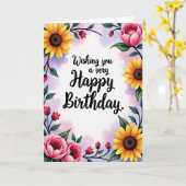 Artistry Bloom Geburtstagskarte Karte (Gelbe Blume)
