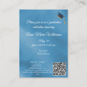 Artistry Blue Graduation Party Invitation Begleitkarte (Rückseite)