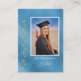 Artistry Blue Graduation Party Invitation Begleitkarte