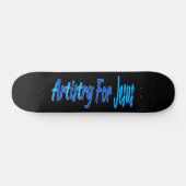 Artistry for Jesus 3 Crosses Blue Skateboard (Horizontal)