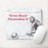 Artists and creative people dread artist’s block mousepad (Mit Mouse)