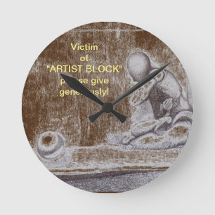 Artists and creative people dread artist’s block runde wanduhr