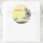 Artists and creative people dread artist’s block runder aufkleber (Tasche)